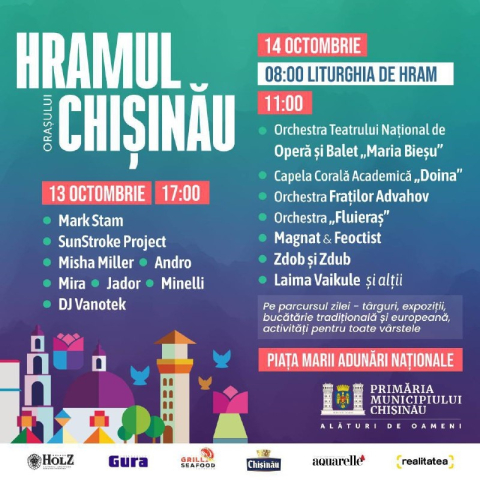 Chisinau City Day 2024 will be celebrated for two days: October 13 and 14